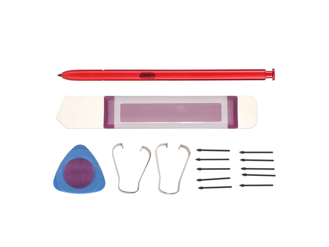 Lápiz Óptico De Repuesto Con Sensibilidad A La Presión De Grado 4096 Y 10 Puntas Para Galaxy Note 10, Note 10 Y Note 10 Plus, Color Rojo.