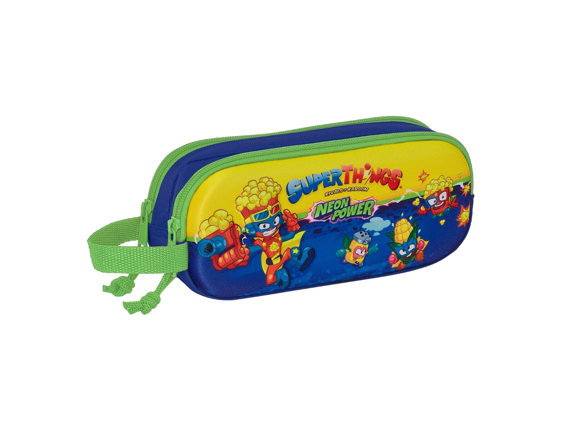 Portatodo Doble SuperThings 3D Multicolor 21 x 8 x 6 cm