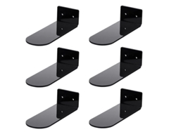 6 Estantes Flotantes De Acrílico Negro Para Zapatos, Montados En La Pared, Para Exhibir Zapatillas Y Zapatos.