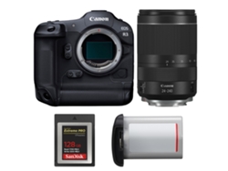 Eos R3 + Rf 24 240mm F/4 6.3 Is Usm + 1 Sandisk 128gb Extreme Pro Cfexpress Type B + Canon Lp e19 + Ebook “20 Dicas para Fotos Que Impressionam” CANON