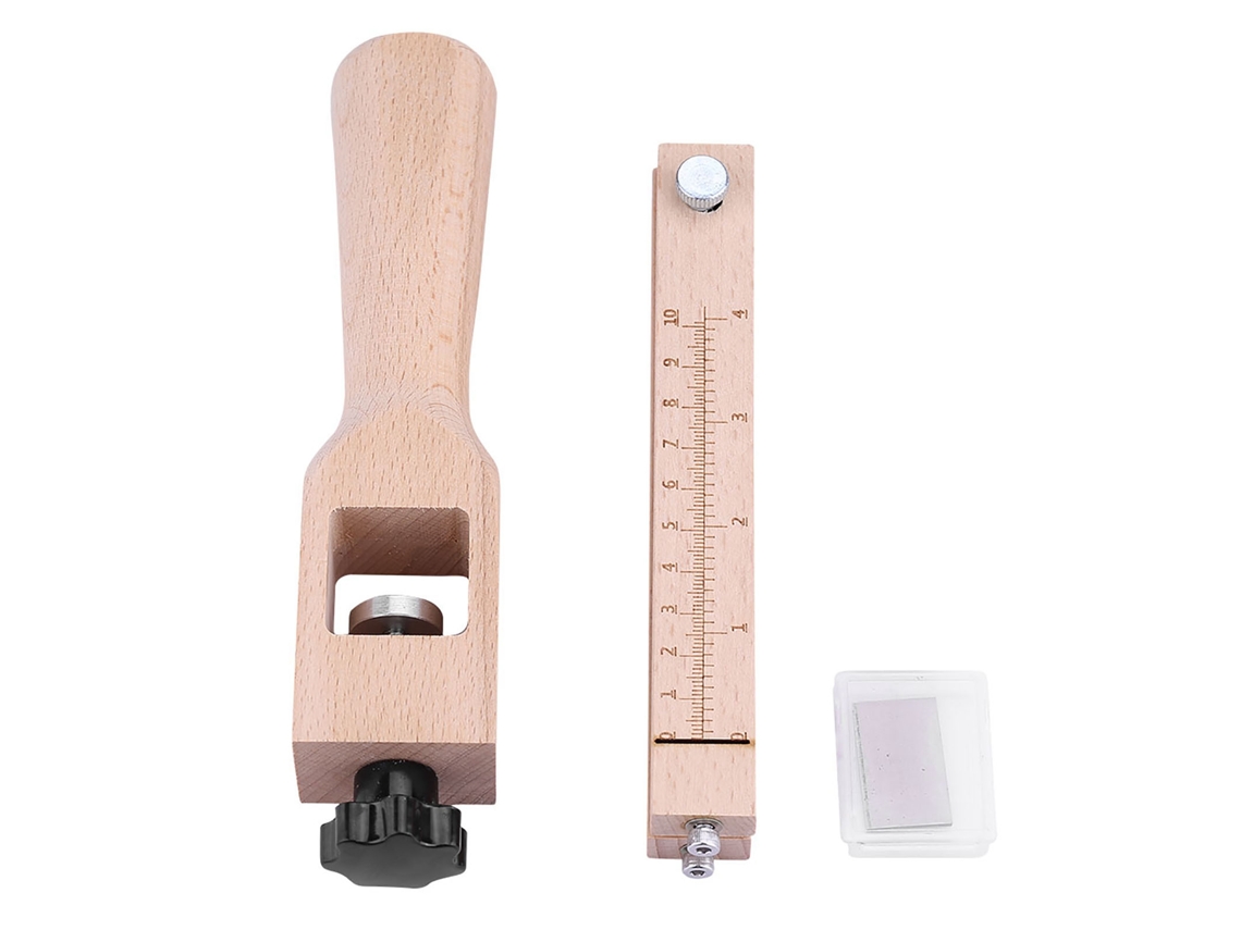Herramienta ajustable para cortar cuero con 3 cuchillas