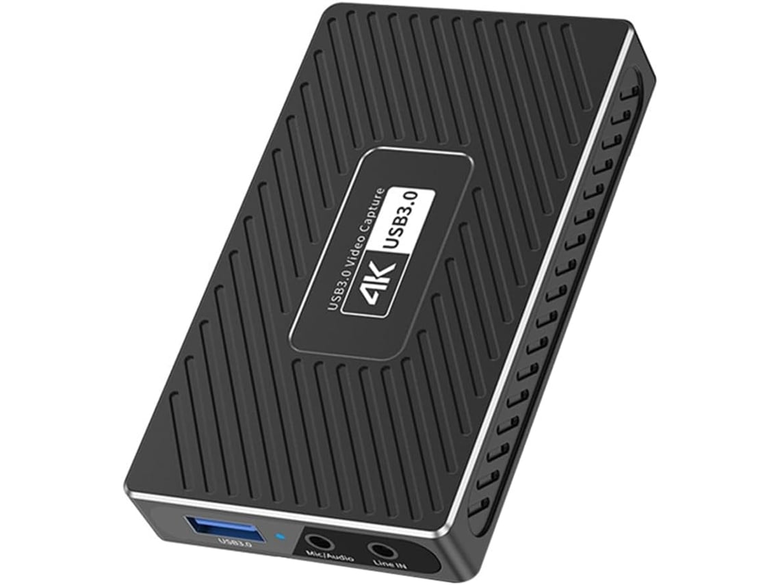 Tarjeta De Captura De Vídeo Usb 3.0 4k Hd Para Transmisión En Directo Y Grabación Con Entrada De Línea Y Micrófono.