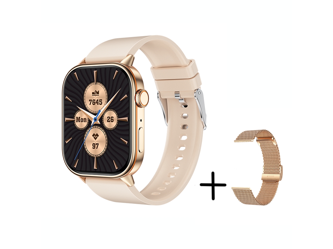 LC605 Smartwatch 1.19'' AMOLED con Monitor de Salud Femenina, Compatible con Android/iOS Oro Rosa
