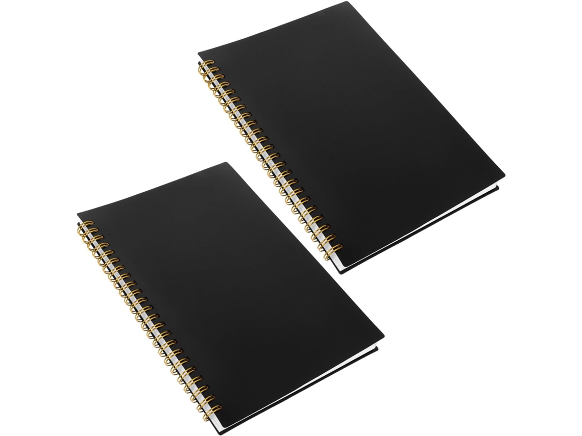 Cuaderno Negro Para Seguimiento Financiero Con Cubierta De Pp, 2 Copias, Páginas Rayadas, Para Oficinas Y Escuelas.