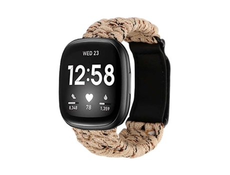 Pulsera de alambre trenzado para Fitbit By Google Versa 3 Kaki VEANXIN