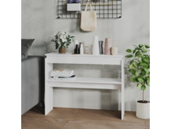 Mesa Consola Mesa De Centro 102x30x80 Cm Derivados De Madera Blanco Lovely Home