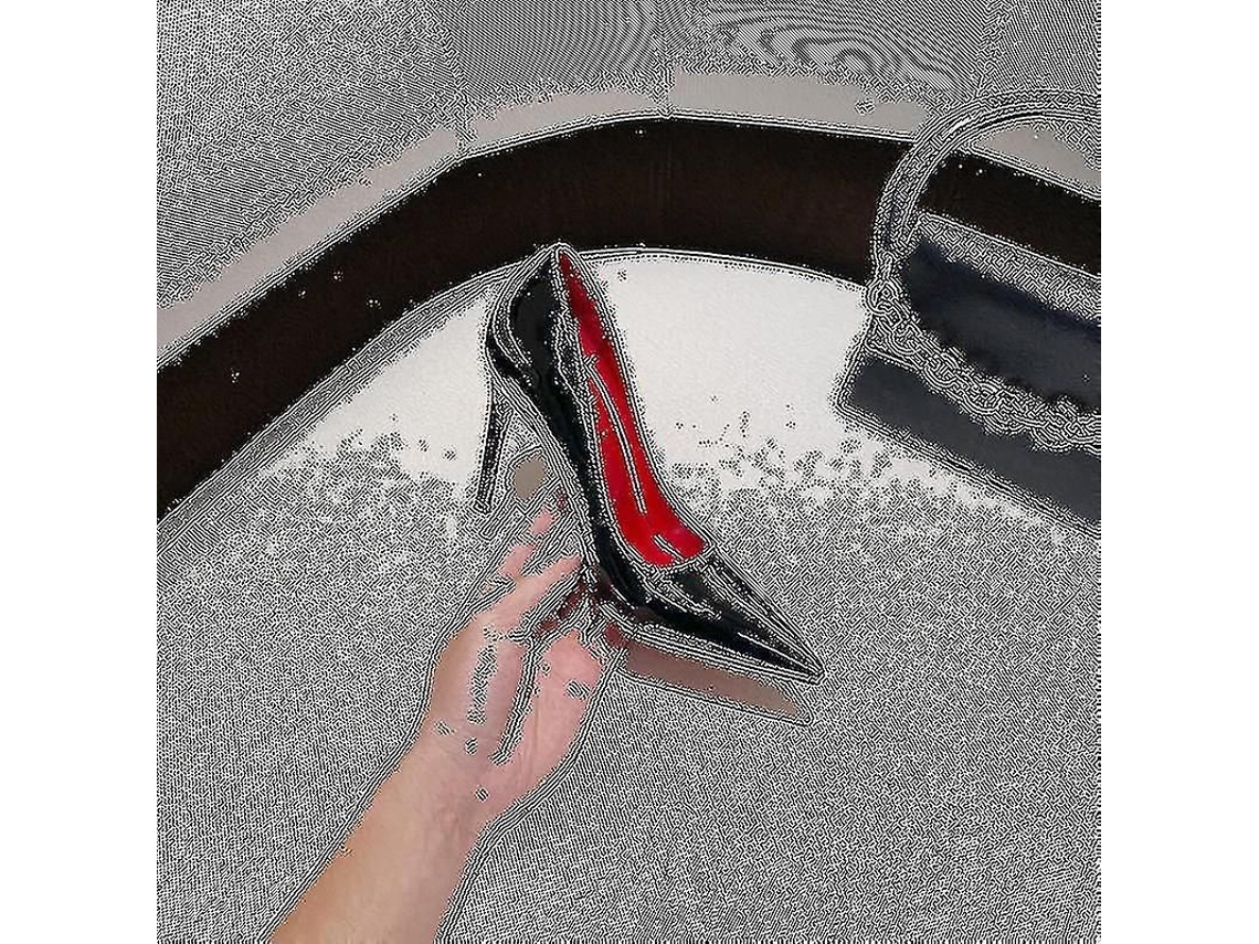 2026-zapatos De Tacón Alto Delgado Para Mujer Con Punta Aguda Suela Roja Negro 6-10cm