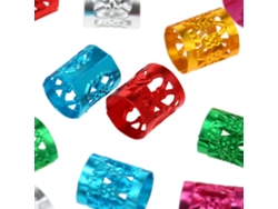 Vlrla-100unidades Dreadlocks Cabelo Accessories: Rings, Cuffs Braiding Beads
