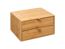 Caja 2 Cajones Correas Cuero Bambú 5 FIVE SIMPLY SMART