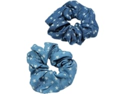 Conjunto De 8 Elásticos De Cabelo Em Jeans Azul Para Mulheres