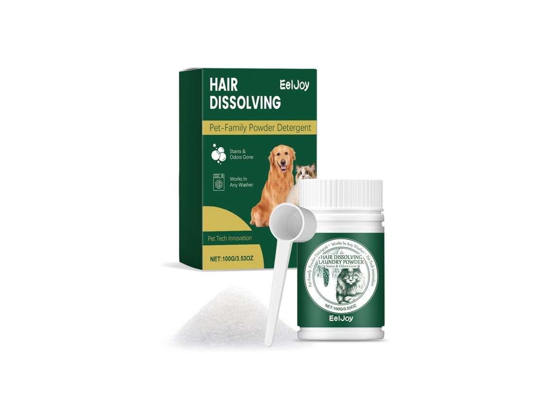 Polvo limpiador para pelo de mascotas, detergente, disuelve el pelo, elimina manchas para gatos y perros.