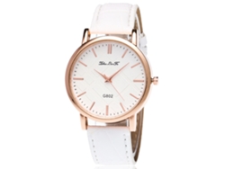 Relógio De Pulso Feminino Casual De Quartzo Com Pulseira De Pontos Redondos (ouro Rosa Preto)