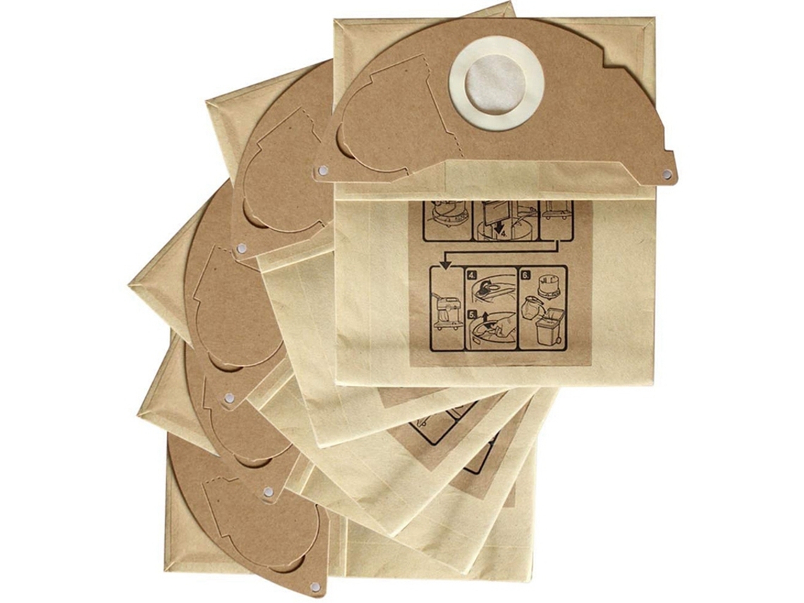 Bolsa de papel de filtro de polvo de 10 piezas para Karcher Wd2250/A2004/A2054/Mv2, piezas de aspiradora, bolsas de polvo de repuesto