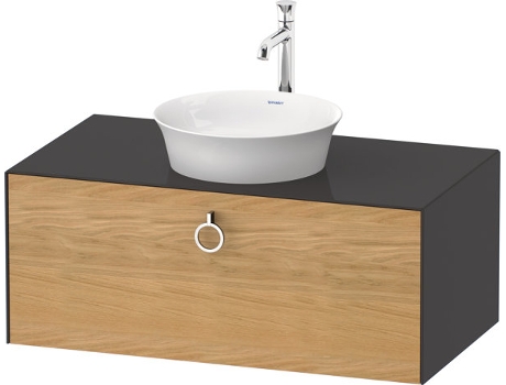 DURAVIT Tulip blanco, mueble de baño colgado en la pared, ancho 1000 x profundidad 550mm, con 1x extraíble, con tirador, WT49810