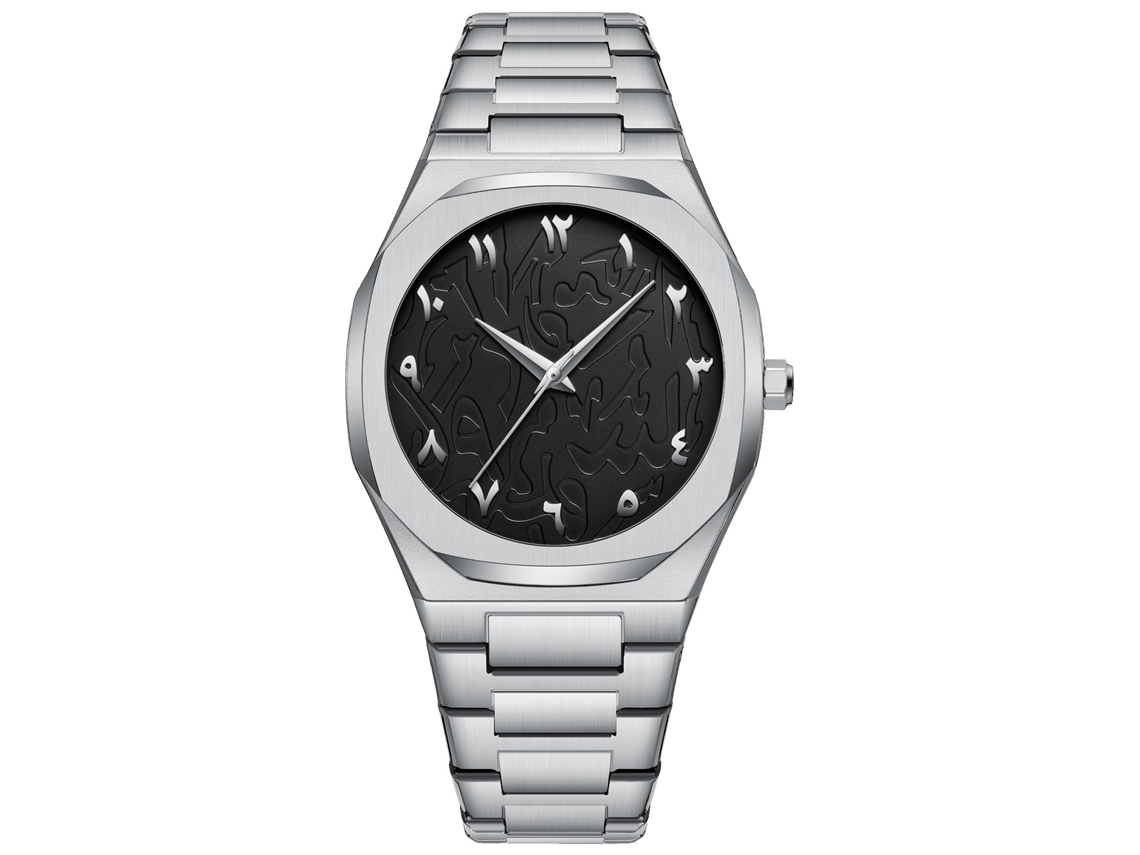 (caja Blanca, Reloj Negro) Reloj De Policarbonato, Reloj De Pulsera De Cuarzo Para Hombre