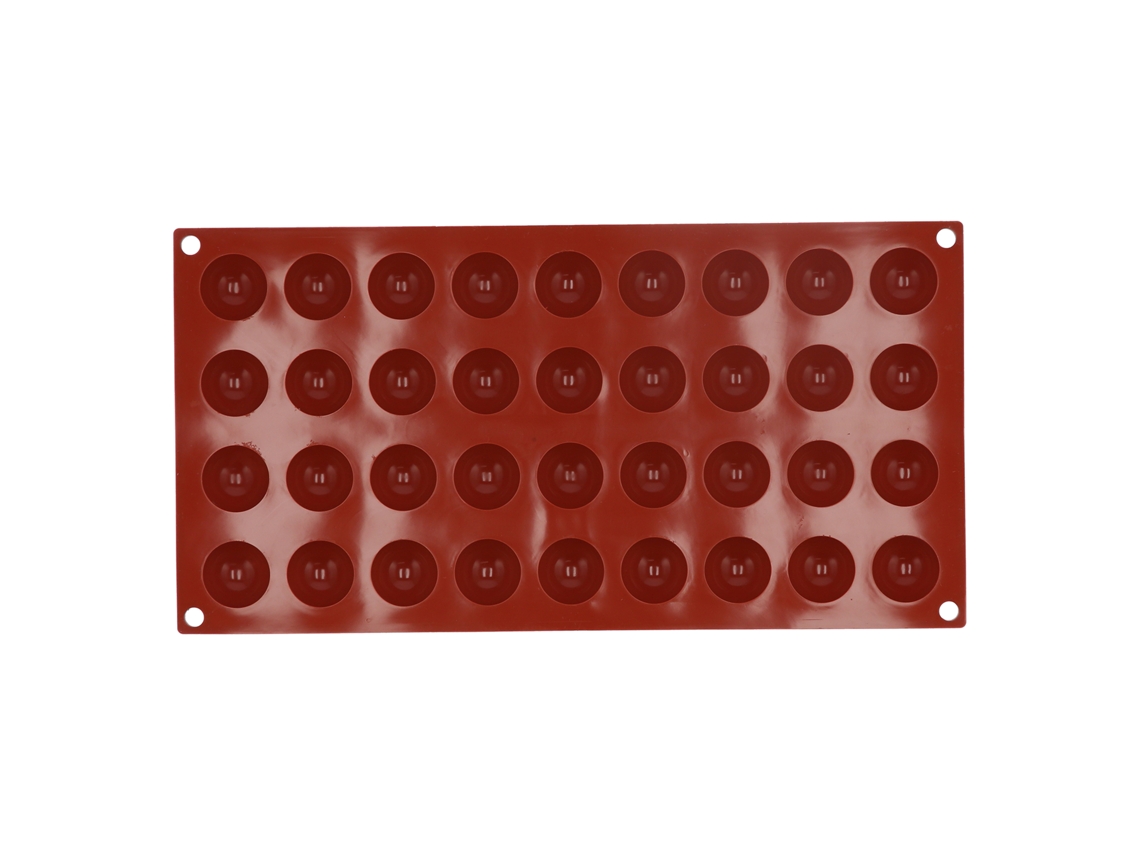 Molde de silicona apto para uso alimentario con 36 cavidades para pasteles, chocolate, jabón y pan.