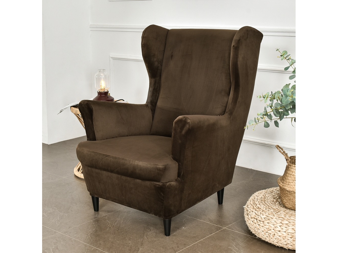 Funda de terciopelo para sillón con brazos Rnemitery