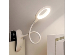 Lámpara de lectura LED con brillo ajustable y clip para usar sobre mesas y libros. Nostalgia88