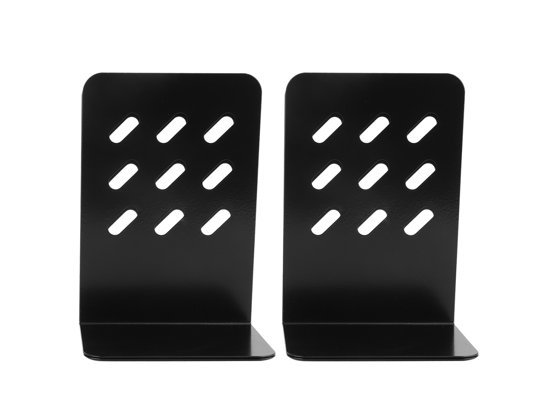 VVJIJILLY Suportes De Livros Resistentes, Suportes De Metal Versáteis Para Decoração De Home Office, Base Acolchoada Antiderrapante, Design Fino Que Economiza E