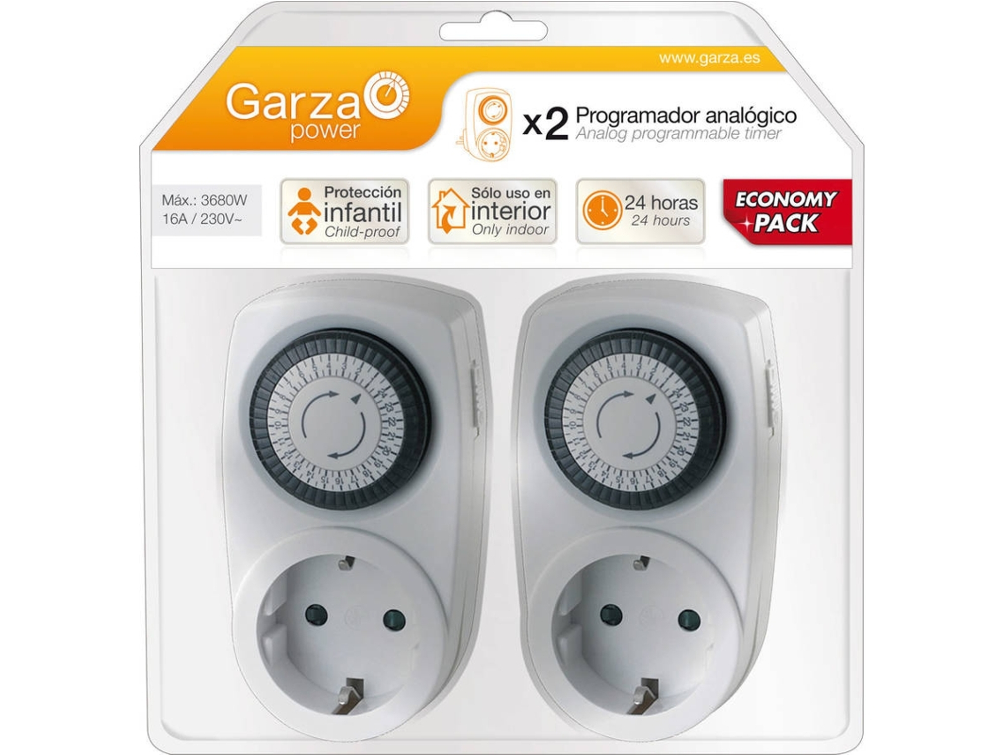 Temporizador anológico GARZA Mini BL2