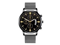 Reloj De Pulsera Unisex Con Correa De Malla De Estilo Sencillo Zhoulianfa (plata)