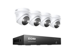 Sistema de videovigilancia con detección de IA, resolución 4K, 4 cámaras de 5 MP, 2 TB OEM