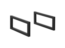 Juego de 2 Soportes Morales para Muebles de Acero [EN.CASA] 45 x 20 cm - Negro Mate)