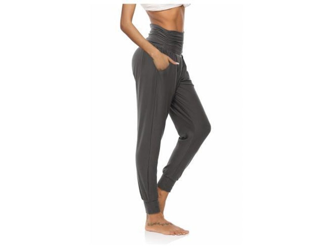 2026-pantalones De Yoga Para Mujer Pantalones Deportivos Sueltos Con Bolsillos Para Entrenamiento Y Relax S Gris Oscuro