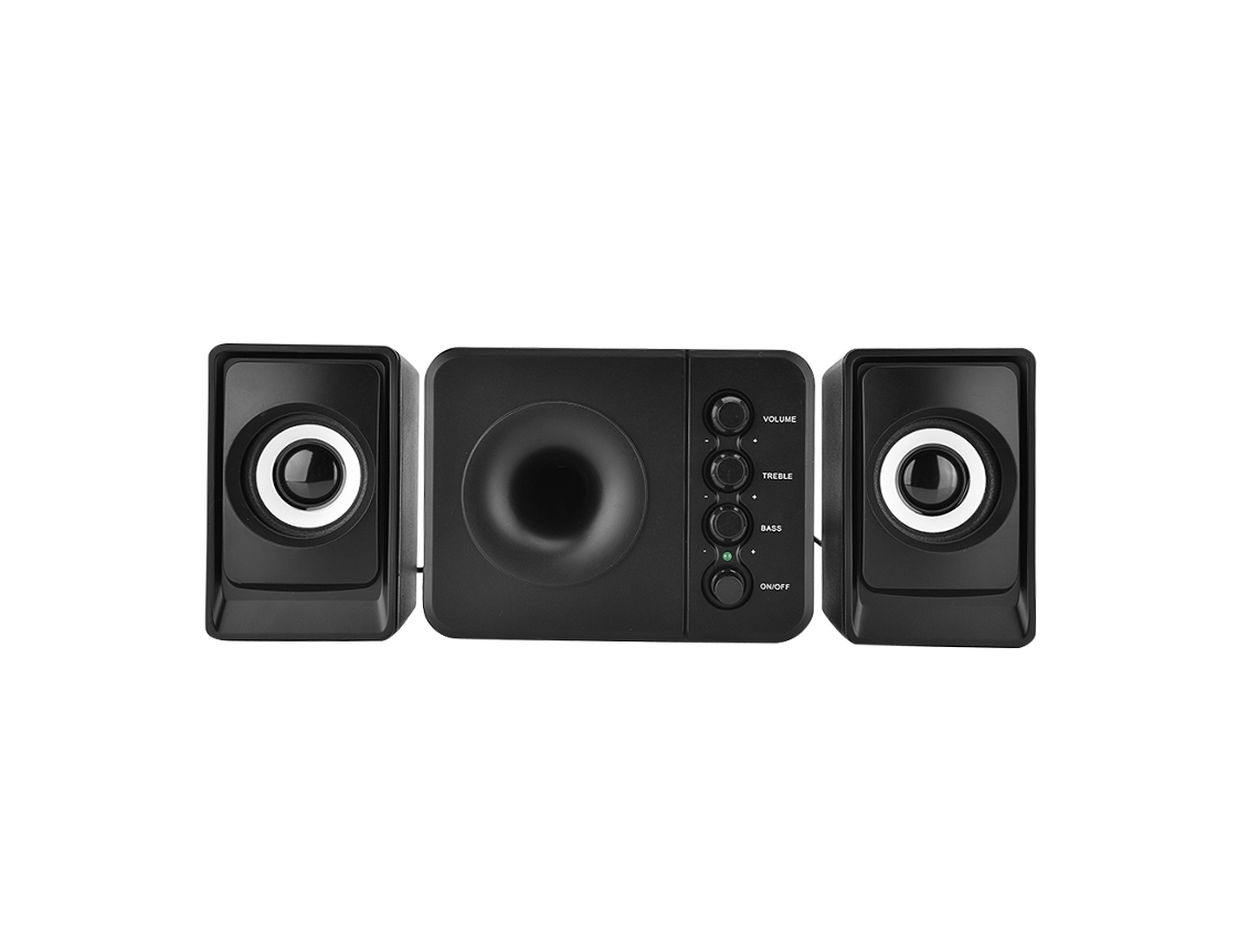 Altavoz Subwoofer Combinado Cableado Sada Mini Usb 2.1 Con Super Graves Para Pc, Portátil Y Teléfono Móvil, Negro