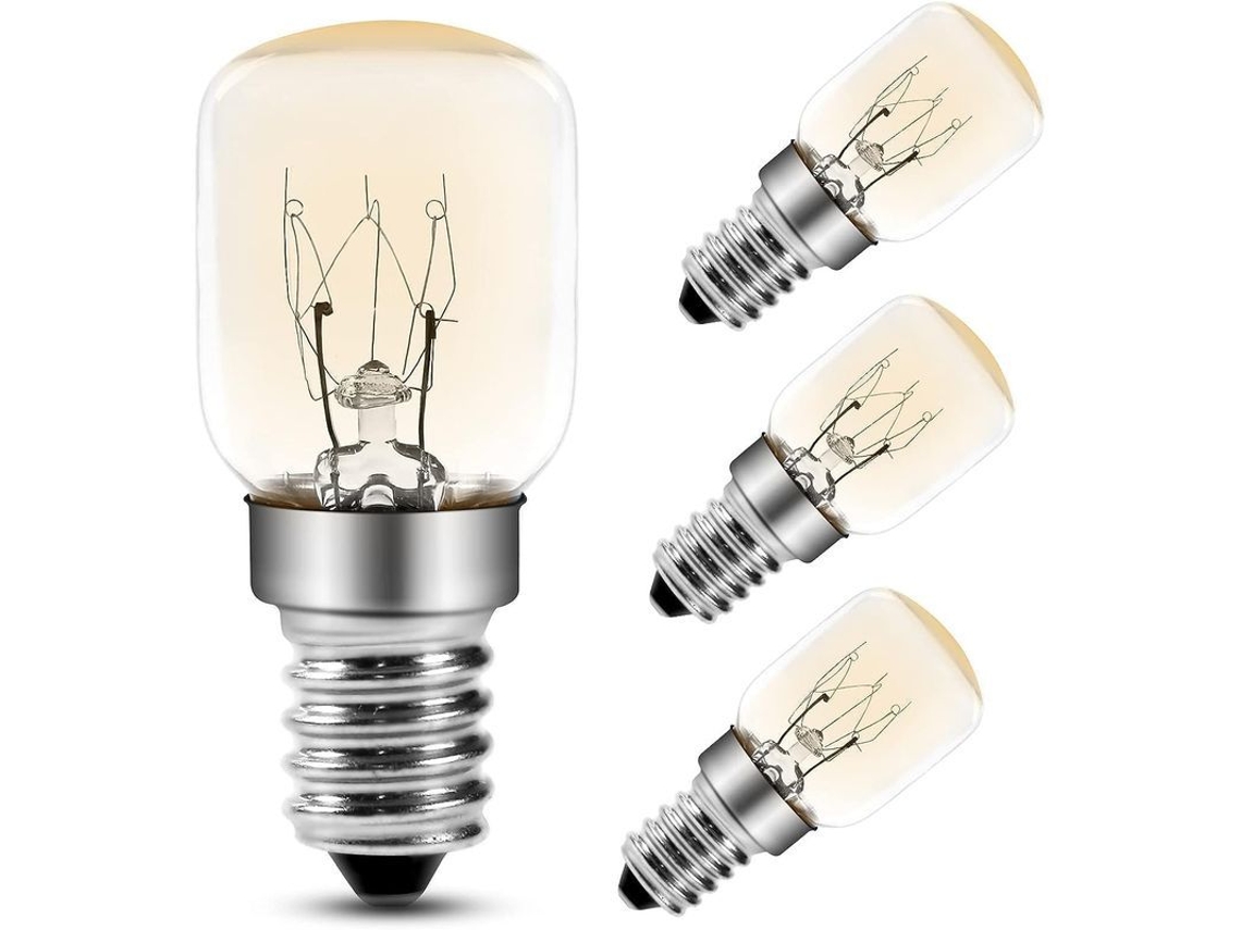 2026-Lâmpada Forno 25w 300°c E14 T25 Incandescente 2700k Branca Quente Regulável Pacote de 4