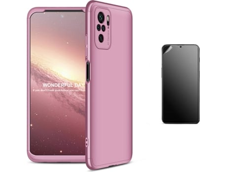 Kit Carcasa y Protector Xiaomi Redmi Note 10 Pro Ultimatte Slim Armor 360º Rosa
