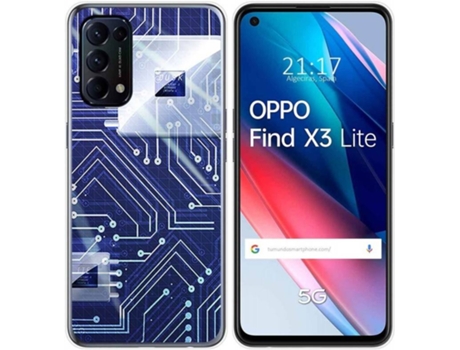 Carcasa Oppo Find X3 Lite TUMUNDOSMARTPHONE Circuito Multicolor