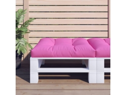 Cojín grande para sofá con estampado de palets, 70x70x12 cm, tela rosa HARLANV1