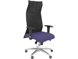 Silla de Escritorio Ejecutiva PIQUERAS Y CRESPO Sahúco XL Azul Claro y Negro con ruedas de parqué (Malla y Tejido)
