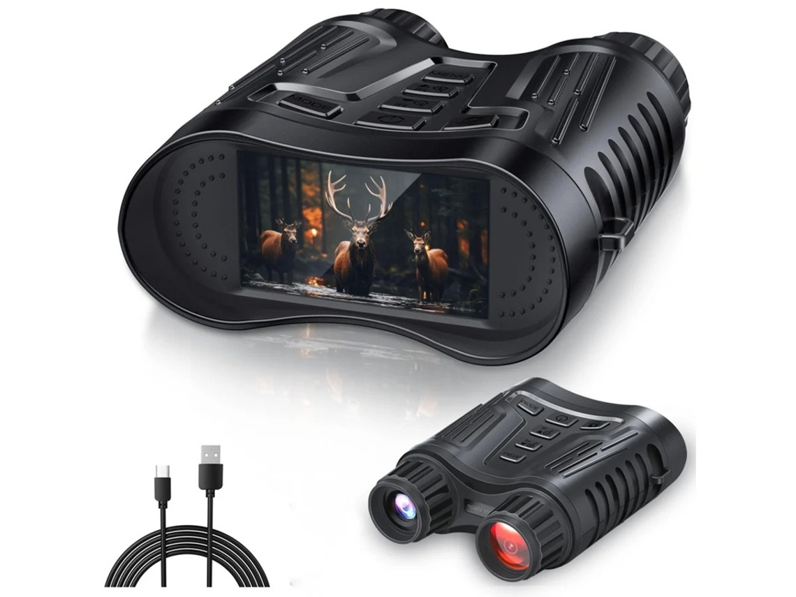 Binoculares de visión nocturna 4K con infrarrojos para adultos, pantalla grande 3+2, zoom digital 8x para seguridad en campamentos, Yizhood