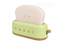 Lámpara de noche Bd Nl 16 con forma de pan tostado, recargable, portátil, con brillo ajustable, para dormitorio, color blanco