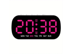 Reloj Despertador Usb Compacto Y Multifuncional Con Pantalla Digital, Doble Alarma, Indicador De Temperatura Y Calendario.