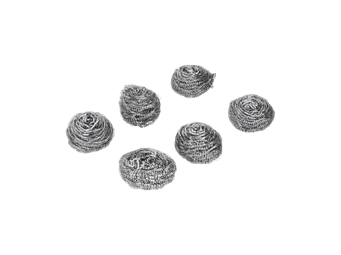 6 Cepillos De Bola De Acero Inoxidable Para Limpiar Ollas, Sartenes, Platos Y Parrillas De Cocina.