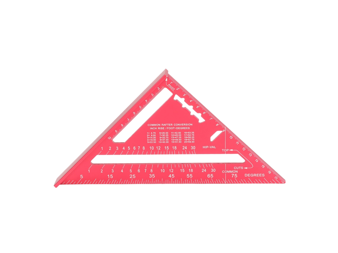 Escuadra Triangular De Carpintero En Aleación De Aluminio Con Pintura Electroforética, Escala Ligera