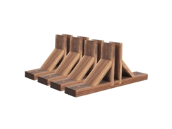 Soportes Para Vallas De Jardín Inoomp, 4 Piezas, Bases De Madera Para Postes De Valla, Piezas Para Vallas Pequeñas,