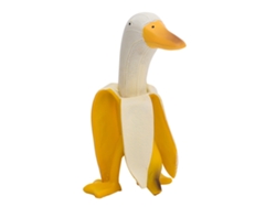 Lindo adorno de mesa de patito plátano amarillo