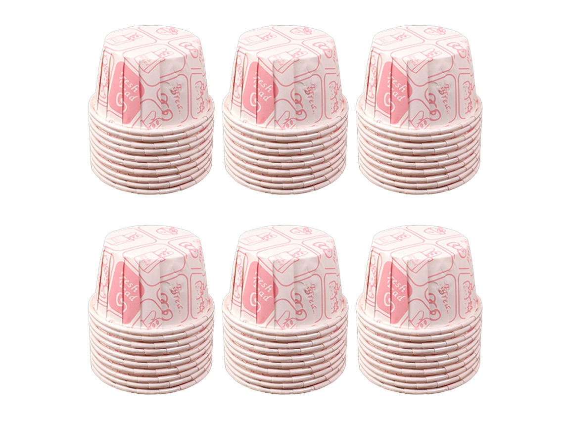 VVJIJILLY Copos De Papel Anti Gordura Para Assados E Sobremesas, Forros Para Assar Em Micro Ondas Com Desempenho Compatível Com Congelamento, Design Dobrável, T
