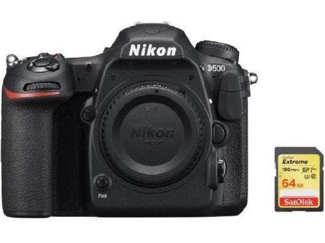 Kit Cámara Réflex NIKON D500 + SD 64GB
