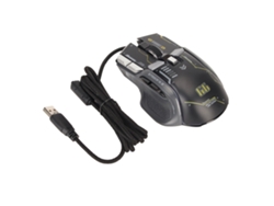 Rato Gamer Fio 10 Botões Programáveis 13 Modos Rgb 6 Velocidades 12800dpi Preto