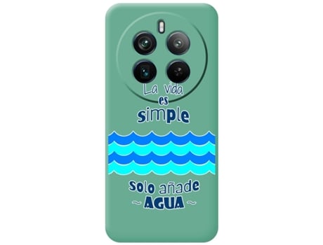 Funda Diseño Agua para Realme 12 Pro 5G / 12 Pro Plus 5G TUMUNDOSMARTPHONE Silicona Líquida Verde
