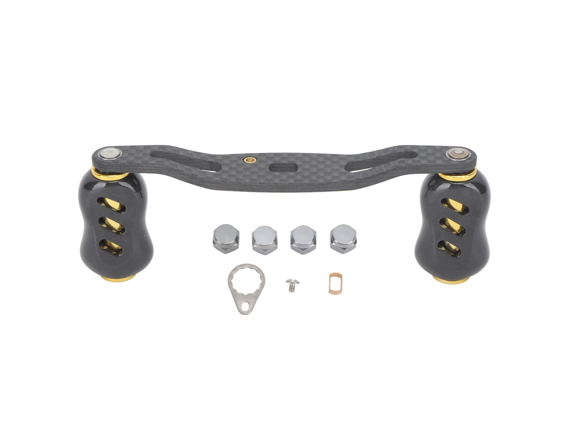 Manivela De Fibra De Carbono Para Carrete De Pesca Con Dos Manos Para Carrete De Baitcasting De 95 Mm, Repuesto Dsa Gold