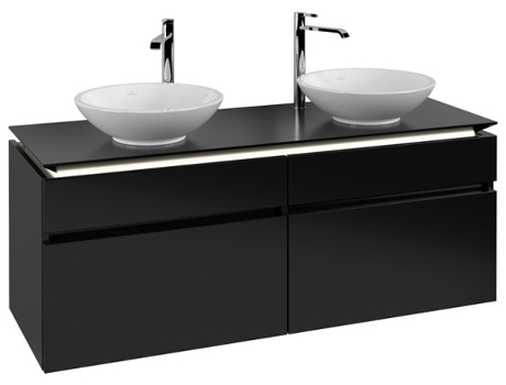 Villeroy &amp Boch Legato Vanity unit B592 1400x550x500mm 2 lavabos iluminación LED