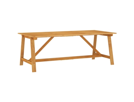 MAISON EXCLUSIVE Mesa de comedor de jardín madera maciza de acacia 206x100x74 cm