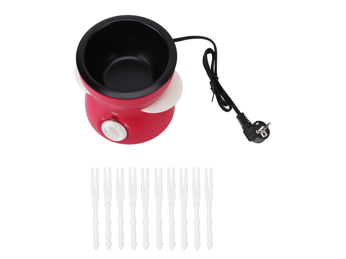 Olla Eléctrica Para Fondue Con 2 Niveles De Calor Y 10 Tenedores Para Chocolate Y Queso. Enchufe Europeo De 220 V.