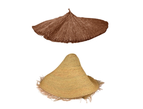 Manto de Sombrilla de Brezo e Esparto para Exteriores – Manto redondo para Sombrilla de Playa, Jardín e Piscina Esparto Diámetro: 2,2 metros